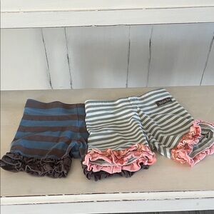 Matilda Jane Green and Pink Ruffle Shorts